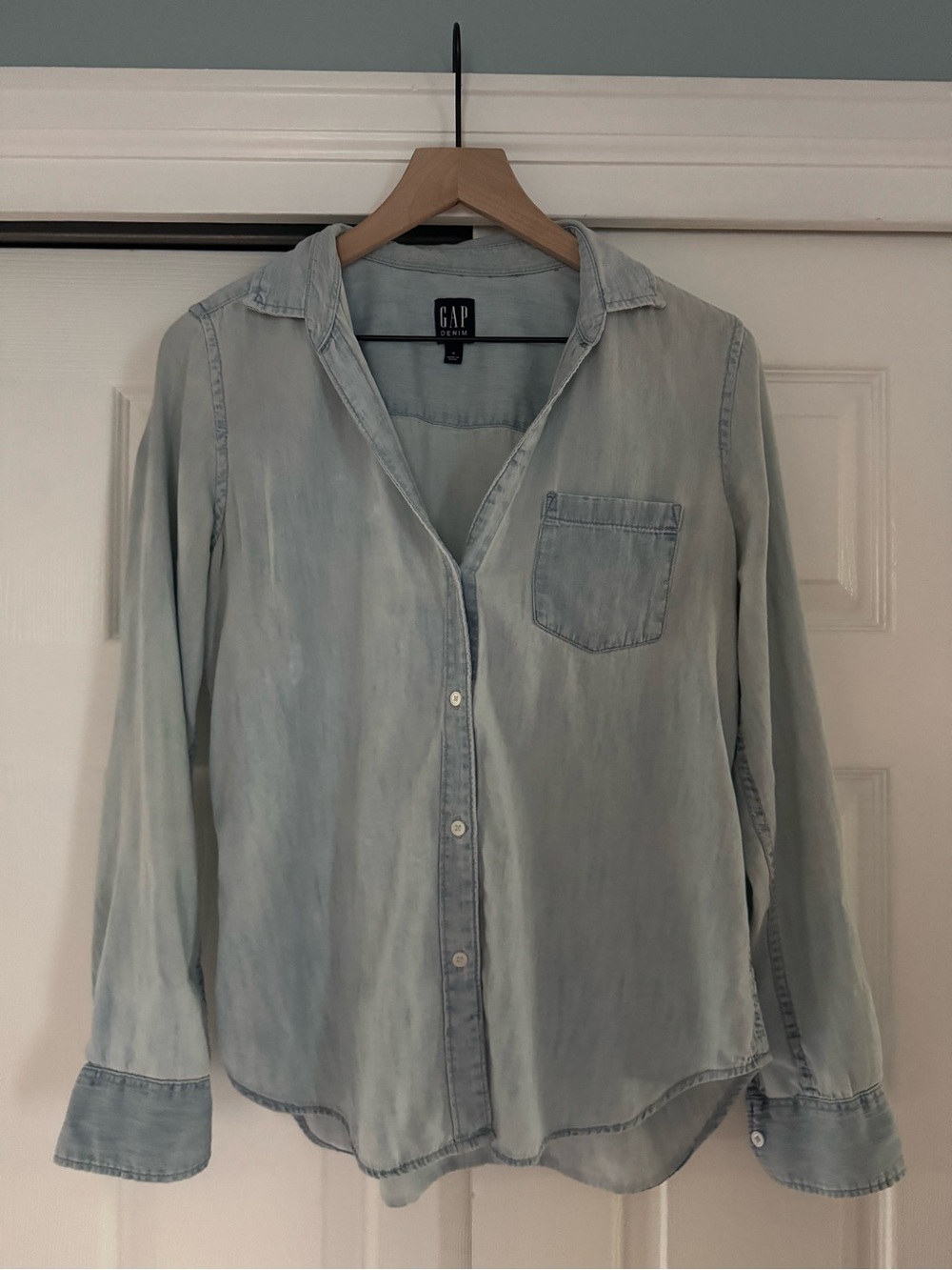 GAP Pale Blue Washed Denim Shirt